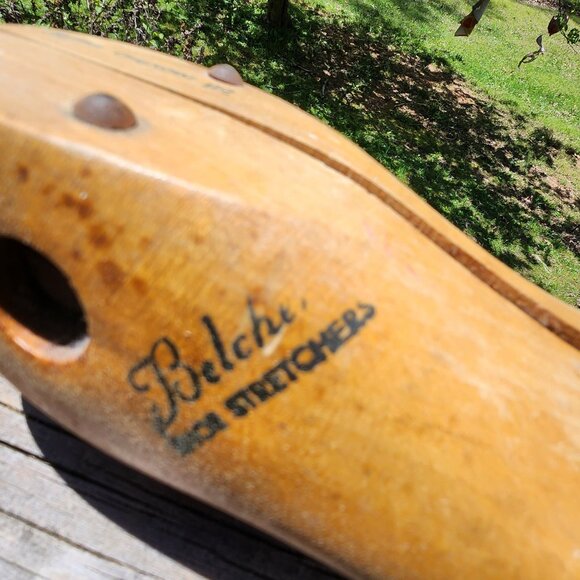 Vintage Lot Of Belcher & Florsheim Wood Shoe Stretchers & Forms With Rustic Meta - Picture 3 of 16
